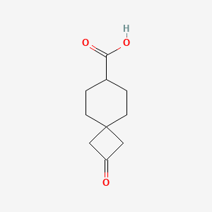 2-Oxospiro[3.5]nonane-7-carboxylic acid chemical structure (CAS 2167815-01-0)