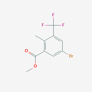 Methyl 5-bromo-2-methyl-3-(trifluoromethyl)benzoate chemical structure (CAS 2167876-85-7)
