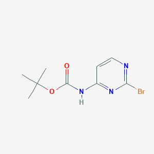 tert-Butyl (2-bromopyrimidin-4-yl)carbamate chemical structure (CAS 2168219-52-9)