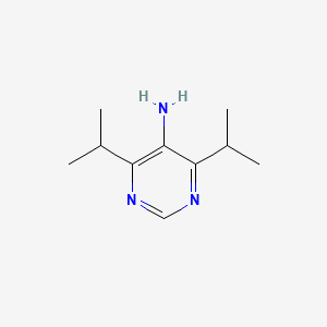 4,6-Diisopropylpyrimidin-5-amine chemical structure (CAS 2168417-89-6)