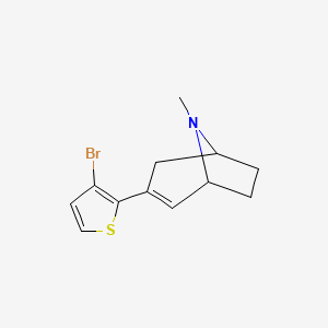 3-(3-Bromothiophen-2-yl)-8-methyl-8-azabicyclo[3.2.1]oct-2-ene chemical structure (CAS 216853-59-7)