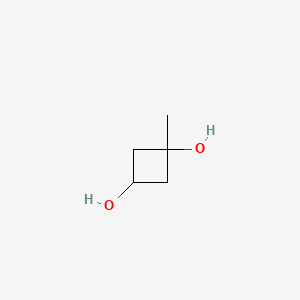 1-Methylcyclobutane-1,3-diol chemical structure (CAS 2168552-79-0)