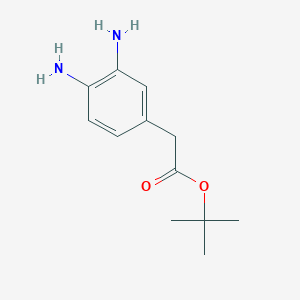 tert-Butyl 2-(3,4-diaminophenyl)acetate chemical structure (CAS 2168637-83-8)