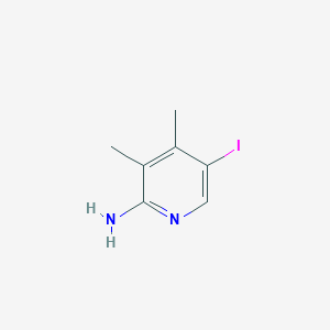 5-Iodo-3,4-dimethylpyridin-2-amine chemical structure (CAS 2168839-66-3)