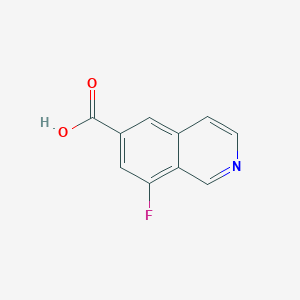 8-Fluoroisoquinoline-6-carboxylic acid chemical structure (CAS 2168863-96-3)