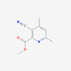 Methyl 3-cyano-4,6-dimethylpicolinate chemical structure (CAS 2168928-39-8)