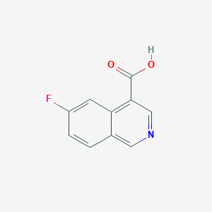 6-Fluoroisoquinoline-4-carboxylic acid chemical structure (CAS 2169007-97-8)