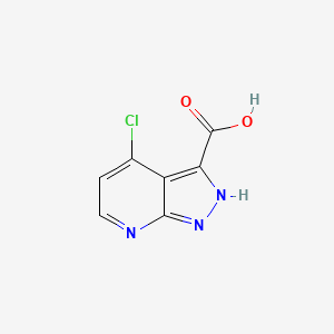 4-Chloro-1H-pyrazolo[3,4-b]pyridine-3-carboxylic acid chemical structure (CAS 2169132-61-8)