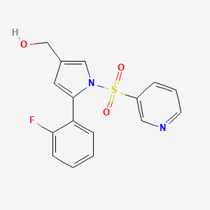 (5-(2-Fluorophenyl)-1-(pyridin-3-ylsulfonyl)-1H-pyrrol-3-yl)methanol chemical structure (CAS 2169271-28-5)