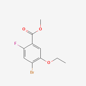 Methyl 4-bromo-5-ethoxy-2-fluorobenzoate chemical structure (CAS 2169281-36-9)
