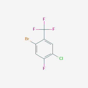 1-Bromo-4-chloro-5-fluoro-2-(trifluoromethyl)benzene chemical structure (CAS 2169320-40-3)