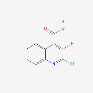 2-Chloro-3-fluoroquinoline-4-carboxylic acid chemical structure (CAS 2169481-19-8)