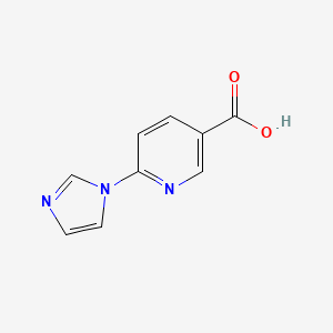 6-(1H-Imidazol-1-yl)nicotinic acid chemical structure (CAS 216955-75-8)