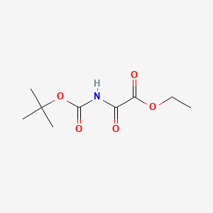 Ethyl 2-((tert-butoxycarbonyl)amino)-2-oxoacetate chemical structure (CAS 216959-34-1)