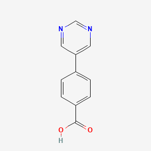 4-(Pyrimidin-5-yl)benzoic acid chemical structure (CAS 216959-91-0)