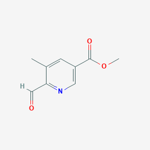Methyl 6-formyl-5-methylnicotinate chemical structure (CAS 2169635-48-5)