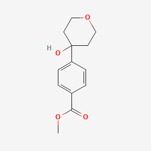 Methyl 4-(4-hydroxytetrahydro-2H-pyran-4-yl)benzoate chemical structure (CAS 2169928-11-2)