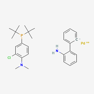 Chloro[4-(di-tert-butylphosphino)-N,N-dimethylaniline-2-(2'-aminobiphenyl)]palladium(II) chemical structure (CAS 2169976-34-3)