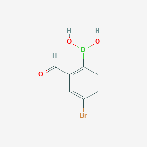 (4-Bromo-2-formylphenyl)boronic acid chemical structure (CAS 2170041-79-7)