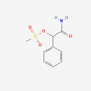 2-Amino-2-oxo-1-phenylethyl methanesulfonate chemical structure (CAS 2170143-71-0)