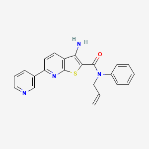 N-Allyl-3-amino-N-phenyl-6-(pyridin-3-yl)thieno[2,3-b]pyridine-2-carboxamide chemical structure (CAS 2170170-27-9)