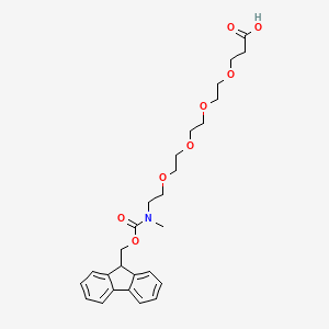 1-(9H-Fluoren-9-yl)-4-methyl-3-oxo-2,7,10,13,16-pentaoxa-4-azanonadecan-19-oic acid chemical structure (CAS 2170240-98-7)