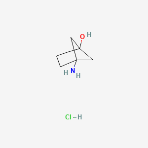 4-Aminobicyclo[2.1.1]hexan-1-ol;hydrochloride chemical structure (CAS 2170371-98-7)
