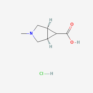 rel-(1R,5S,6r)-3-Methyl-3-azabicyclo[3.1.0]hexane-6-carboxylic acid hydrochloride chemical structure (CAS 2170489-24-2)
