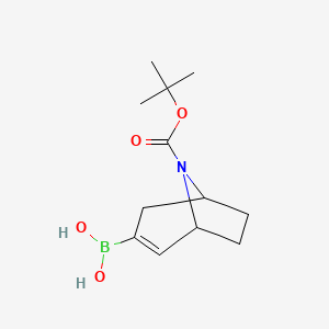 (8-(tert-Butoxycarbonyl)-8-azabicyclo[3.2.1]oct-2-en-3-yl)boronic acid chemical structure (CAS 2170565-36-1)