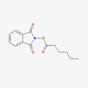 1,3-Dioxoisoindolin-2-yl hexanoate chemical structure (CAS 2170596-50-4)