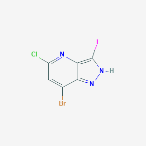 7-Bromo-5-chloro-3-iodo-1H-pyrazolo[4,3-b]pyridine chemical structure (CAS 2170597-74-5)