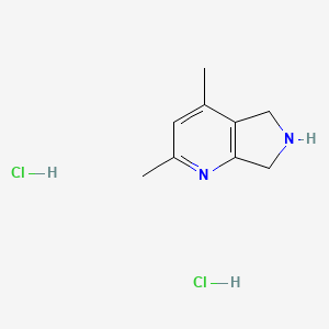 2,4-Dimethyl-6,7-dihydro-5H-pyrrolo[3,4-b]pyridine dihydrochloride chemical structure (CAS 2170723-59-6)