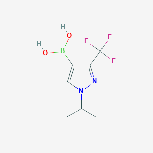 (1-Isopropyl-3-(trifluoromethyl)-1H-pyrazol-4-yl)boronic acid chemical structure (CAS 2170881-31-7)