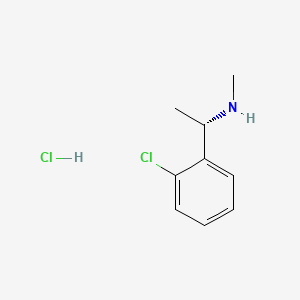 (S)-1-(2-Chlorophenyl)-N-methylethanamine hydrochloride chemical structure (CAS 2171225-73-1)