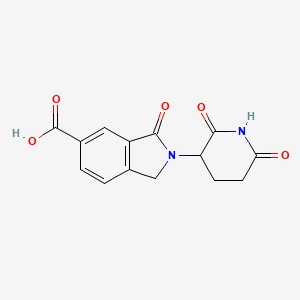 2-(2,6-Dioxopiperidin-3-yl)-3-oxoisoindoline-5-carboxylic acid chemical structure (CAS 2171519-15-4)