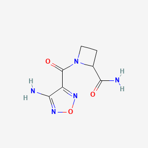 1-(4-Amino-1,2,5-oxadiazole-3-carbonyl)azetidine-2-carboxamide chemical structure (CAS 2171690-78-9)