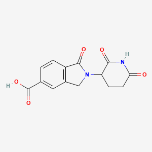 2-(2,6-Dioxopiperidin-3-yl)-1-oxoisoindoline-5-carboxylic acid chemical structure (CAS 2171780-01-9)