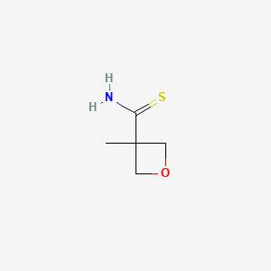 3-Methyloxetane-3-carbothioamide chemical structure (CAS 2172037-95-3)