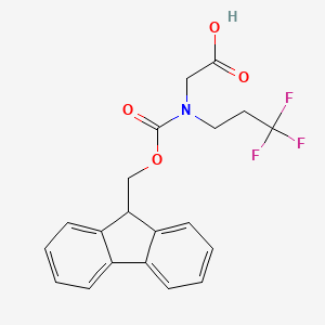 N-(((9H-Fluoren-9-yl)methoxy)carbonyl)-N-(3,3,3-trifluoropropyl)glycine chemical structure (CAS 2172448-56-3)