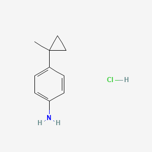 4-(1-Methylcyclopropyl)aniline hydrochloride chemical structure (CAS 2172473-99-1)