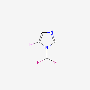 1-(Difluoromethyl)-5-iodo-1H-imidazole chemical structure (CAS 2172559-98-5)