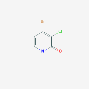 4-Bromo-3-chloro-1-methylpyridin-2(1H)-one chemical structure (CAS 2172654-58-7)