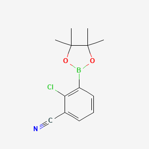 2-Chloro-3-(4,4,5,5-tetramethyl-1,3,2-dioxaborolan-2-yl)benzonitrile chemical structure (CAS 2172654-65-6)