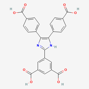 5-(4,5-Bis(4-carboxyphenyl)-1H-imidazol-2-yl)isophthalic acid chemical structure (CAS 2172820-34-5)