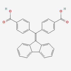 4,4'-((9H-Fluoren-9-ylidene)methylene)dibenzoic acid chemical structure (CAS 2172939-31-8)