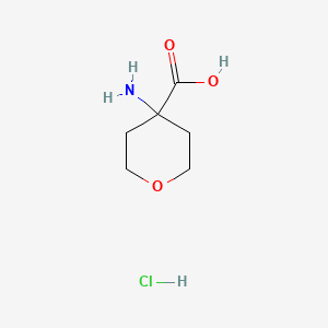 4-Aminotetrahydro-2H-pyran-4-carboxylic acid hydrochloride chemical structure (CAS 217299-03-1)
