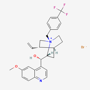 (1S,2R,4S,5S)-2-((S)-Hydroxy(6-methoxyquinolin-4-yl)methyl)-1-(4-(trifluoromethyl)benzyl)-5-vinylquinuclidin-1-ium bromide chemical structure (CAS 217299-07-5)
