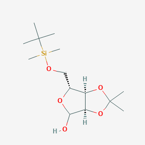 (3aR,6R,6aR)-6-(((tert-Butyldimethylsilyl)oxy)methyl)-2,2-dimethyltetrahydrofuro[3,4-d][1,3]dioxol-4-ol chemical structure (CAS 217309-46-1)