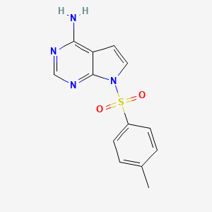 7-Tosyl-7H-pyrrolo[2,3-d]pyrimidin-4-amine chemical structure (CAS 2173107-06-5)