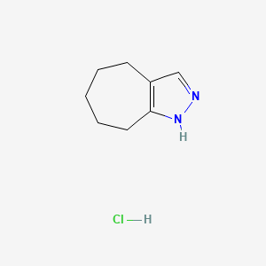 2,4,5,6,7,8-Hexahydrocyclohepta[c]pyrazole hydrochloride chemical structure (CAS 2173107-23-6)